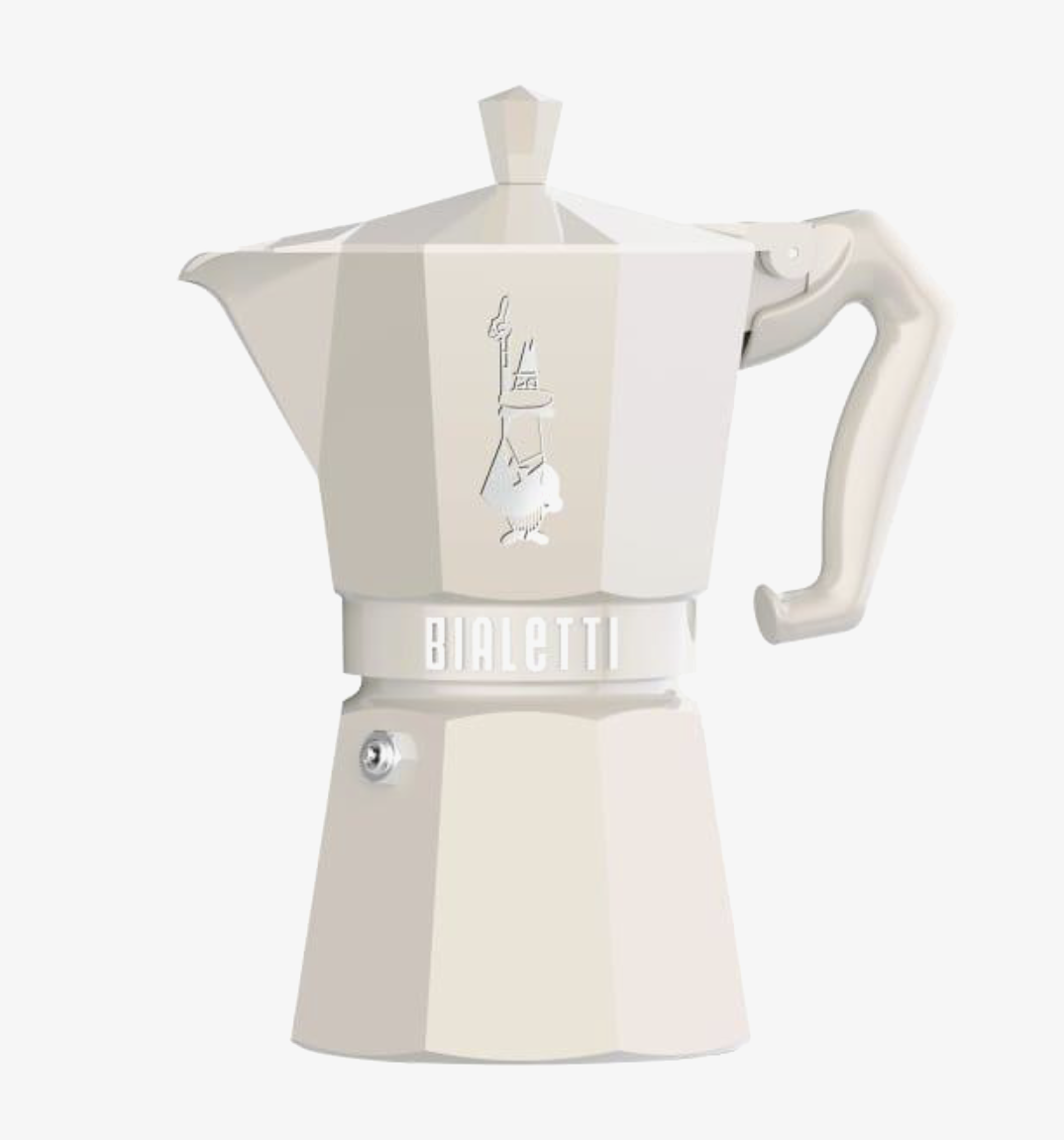 Bialetti Moka Exclusive Stovetop Espresso Maker 6 Cup Cream